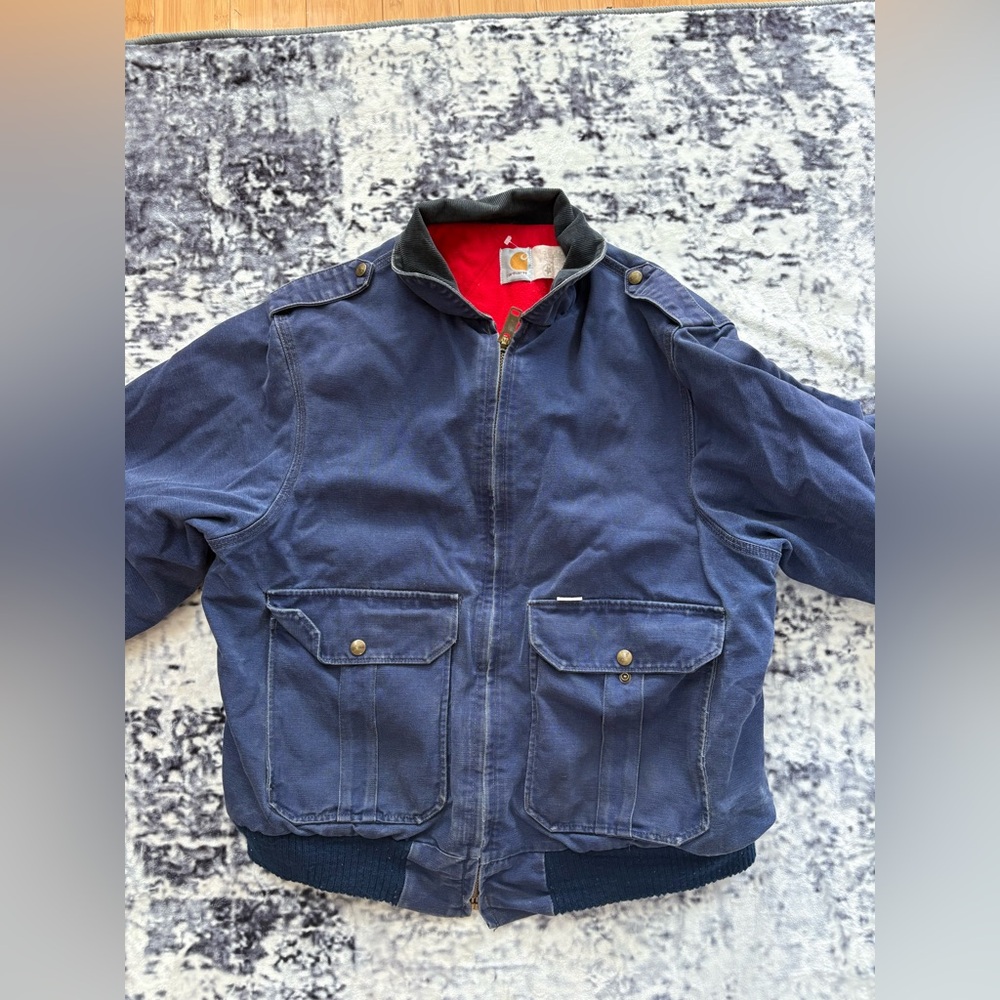 ❌SOLD❌❌Vintage blue carhartt jacket